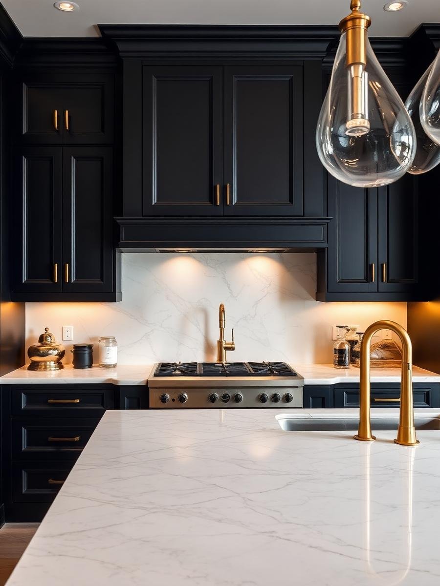 Projeto de interiores: Cozinha Noir, Indaiatuba — SP